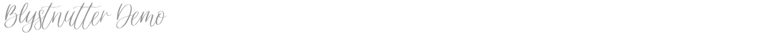 Blystnutter font preview